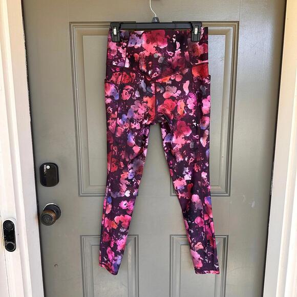 Athleta Salutation Stash Pocket II Printed Tight Leggings Medium - Picture 4 of 4